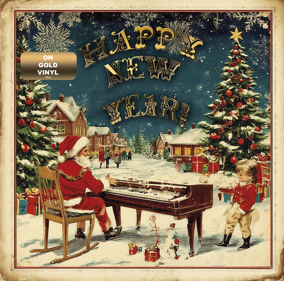 Various – Happy New Year  (Santa, gold vinil)